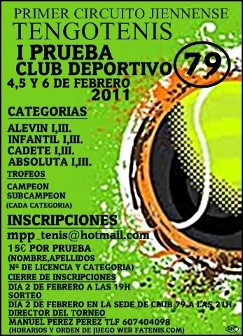 CARTEL I Prueba I Circuito Jimenense Tengotenis