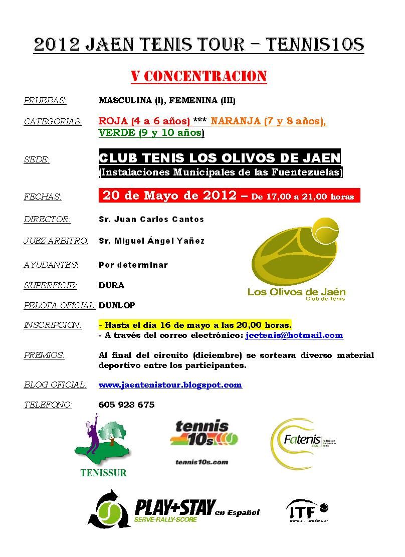 CARTEL V CONCENTRACIÓN TENNIS10-2012 J.T.T.