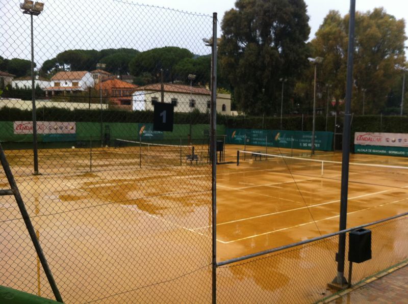 pistas encharcadas