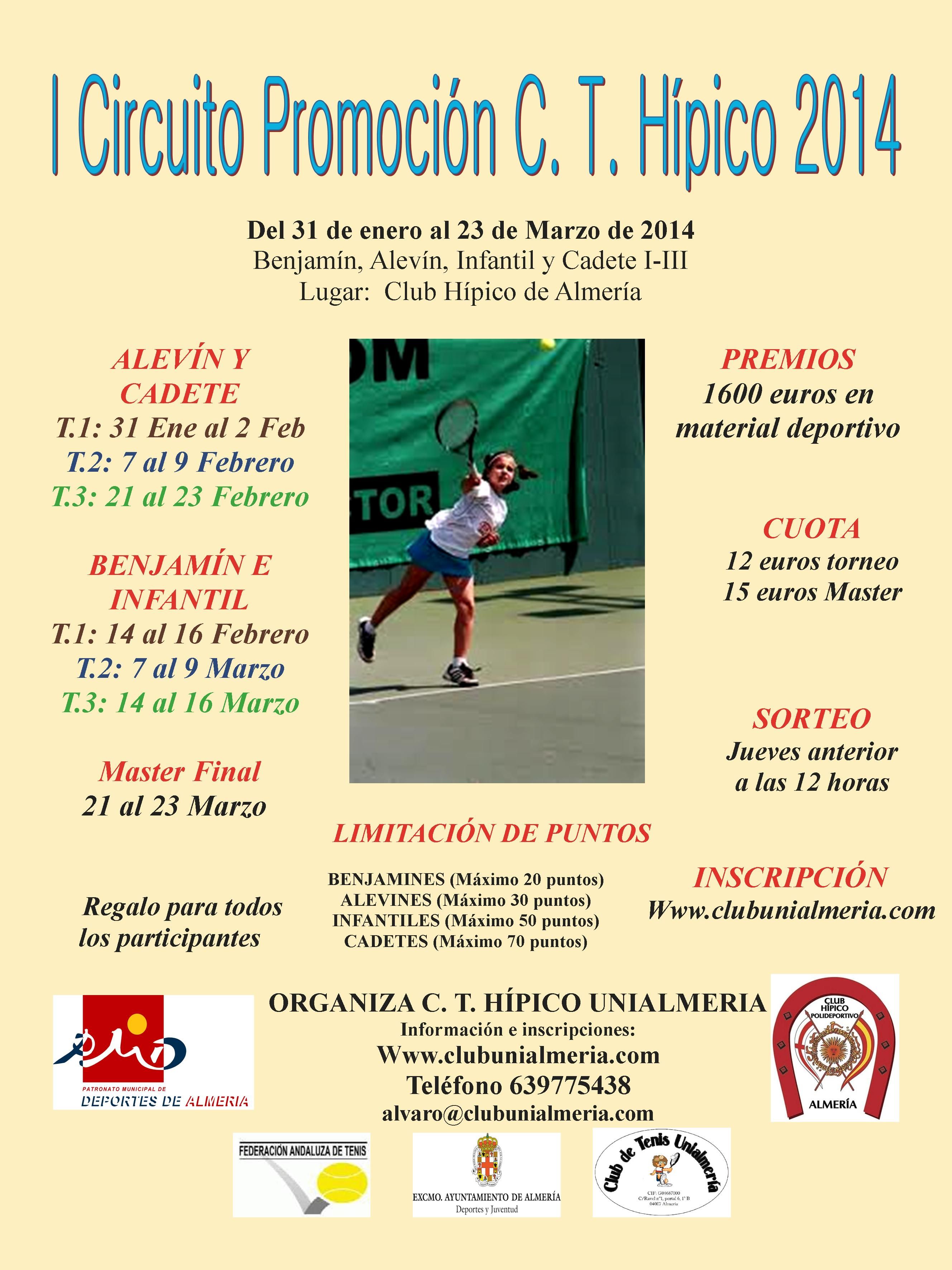Cartel I Circuito de tenis Club Hipico 2014