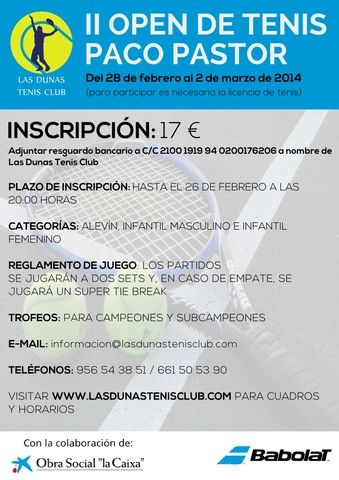 Torneo II Open Paco Pastorweb