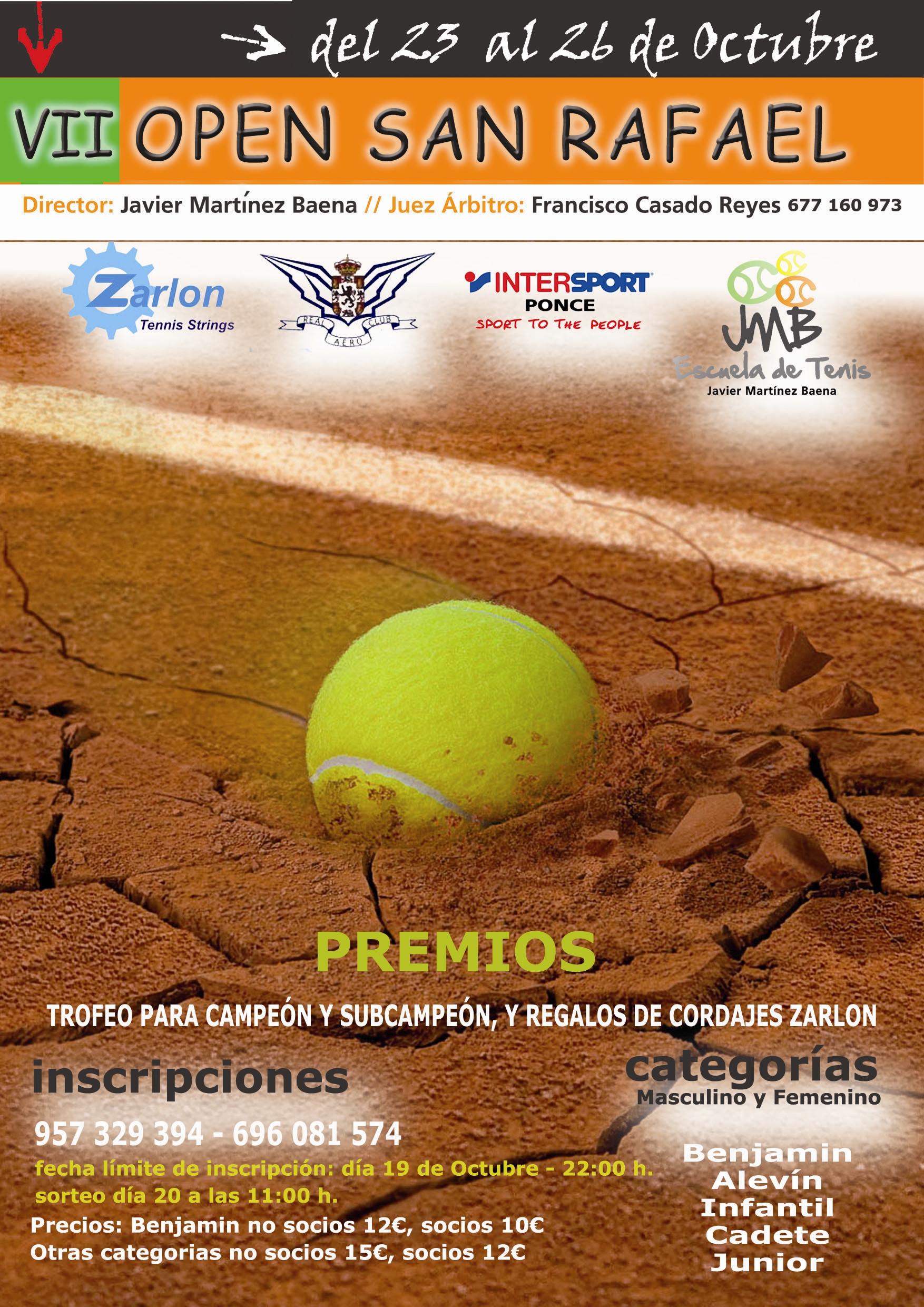 cartel tenis A3 opende de san rafael 2014