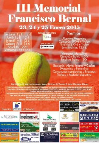 Cartel III Memorial Francisco Bernal
