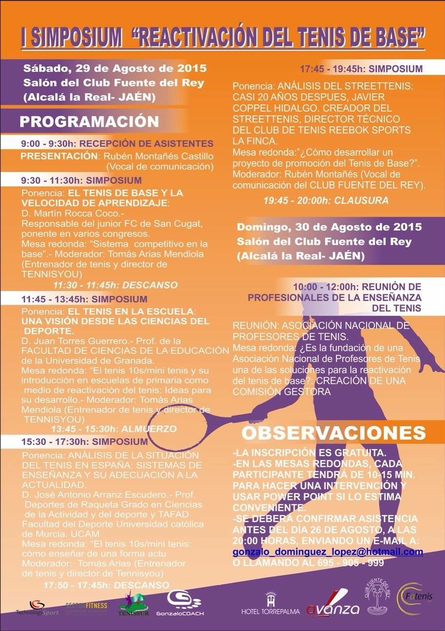 I Simposium Reactivacion del Tenis Base