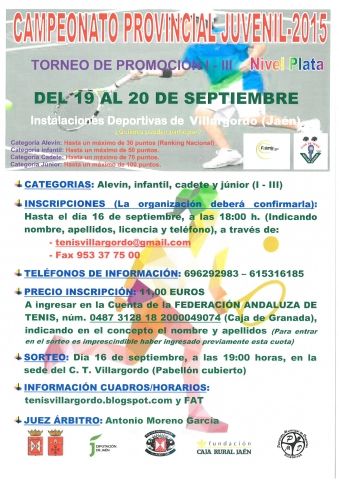 Cartel Campeonato Juvenil 15
