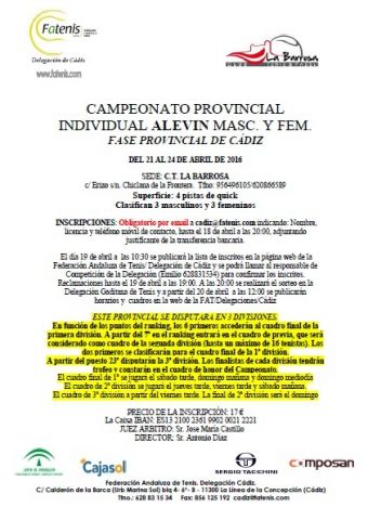 provincial alevin 2016
