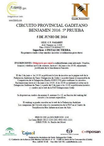 5 prueba convocatoria nazaret