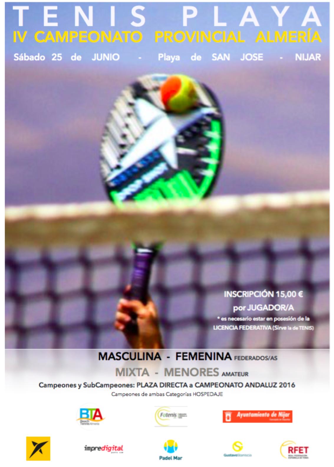 IV Provincial Tenis Playa BTA