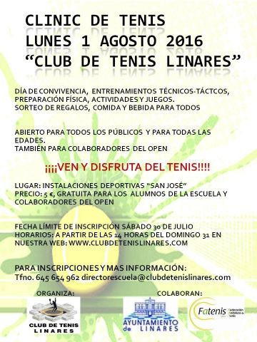CARTEL CLINIC 1 AGOSTO OPEN 2016