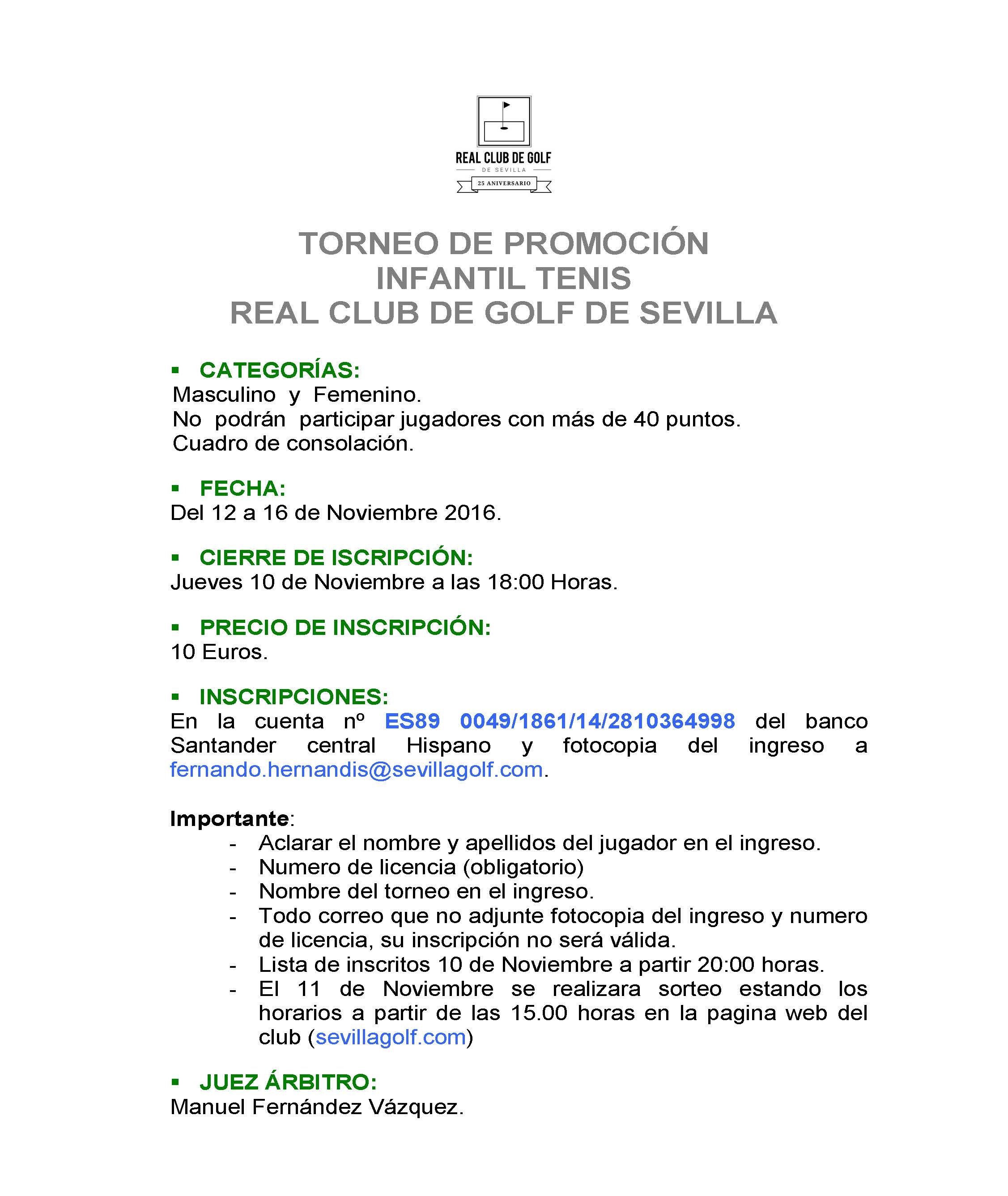 Torneo de promocion Infantil 2016