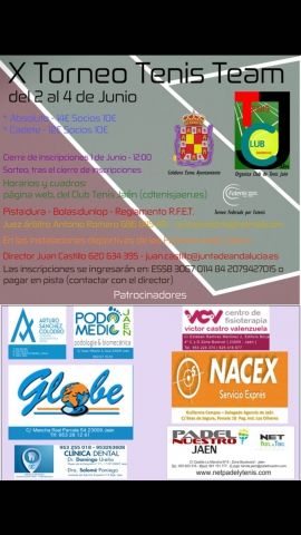 X Torneo Tenis Team