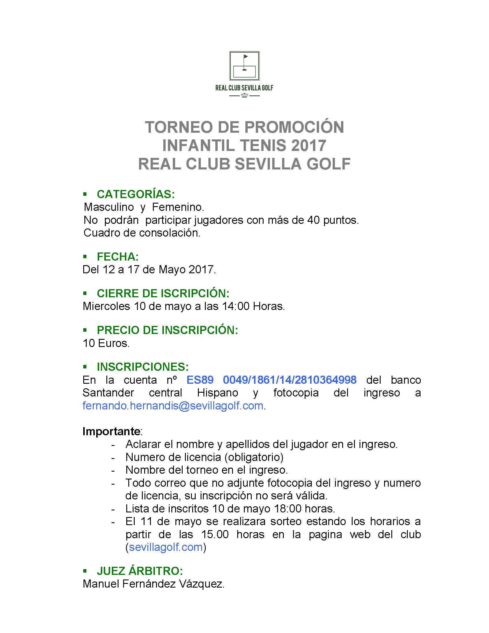 Torneo de promocion Infantil 2017