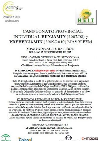 CONVOCATORIA BENJAMIN 2017