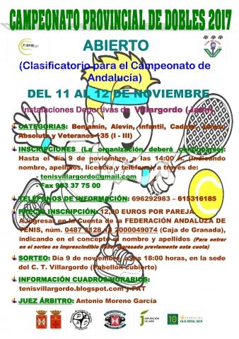 CARTEL Provincial Dobles 2017