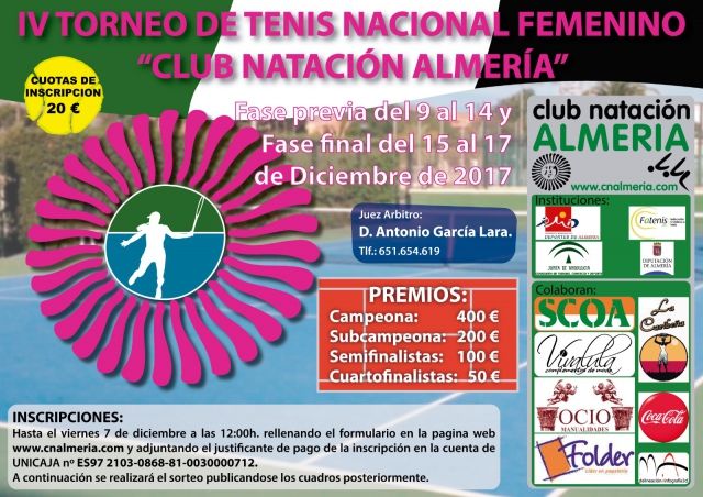 Cartel IV Torneo Tenis Nacional Femenino CNA copia