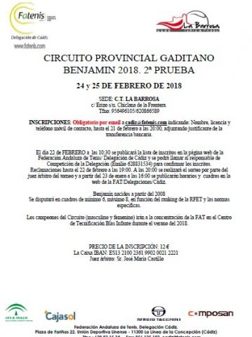 circuito benj 2018-2