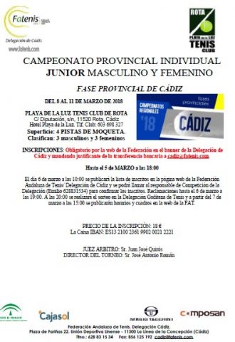 PROVINCIAL JUNIOR 2018