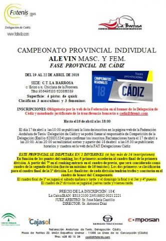 PROVINCIAL ALEVIN 2018