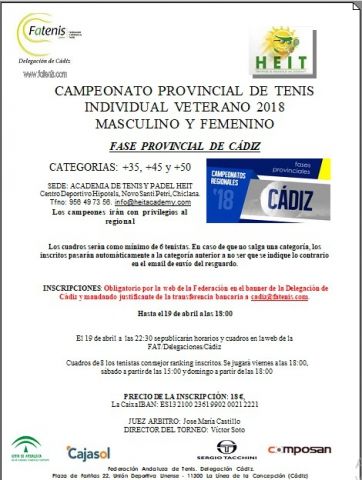 convocatoria veterano 2018