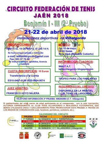 Cartel Circuito Benjamin Torneo 2