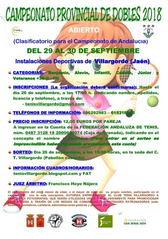 CARTEL Provincial Dobles 2018-1
