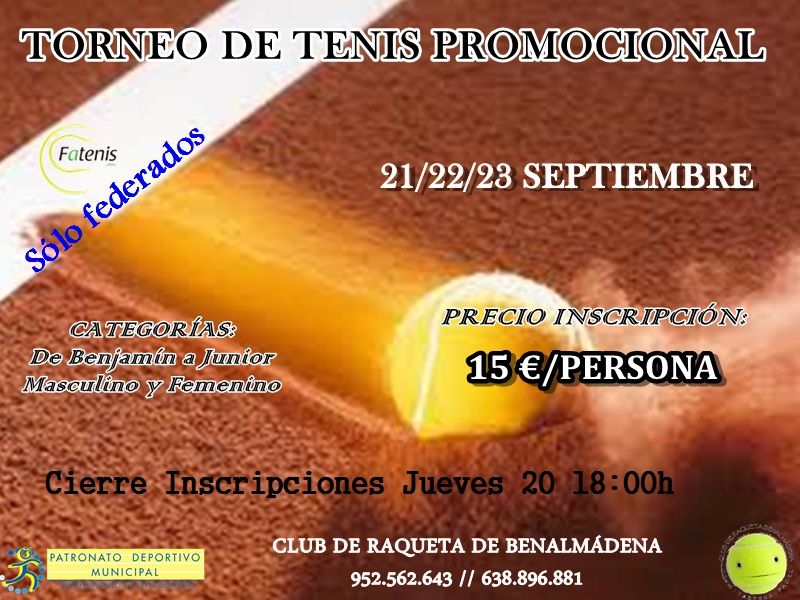 Carrtel Torneo Promocional 21-23 Septiembre
