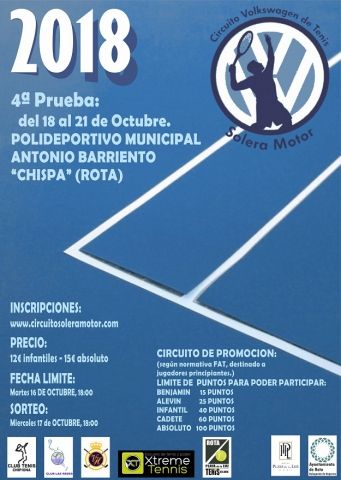 IV CIRCUITO PROMOCION DEL TENIS VOLKSWAGEN SOLERA MOTOR 4TORNEO 2