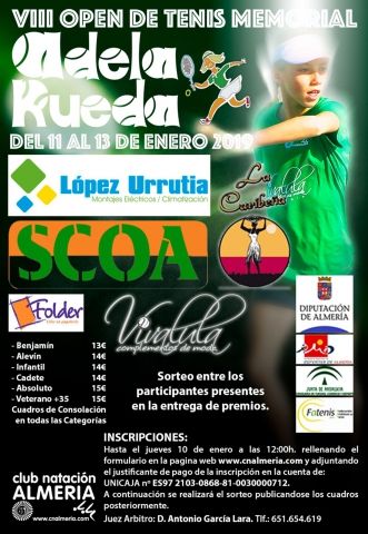 Cartel VIII Open Tenis Memorial Adela Rueda