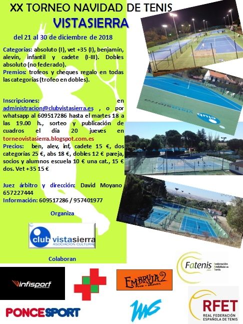 XX Torneo Navidad Tenis 2018 Vistasierra copia