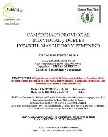 convocatoria infantil 2019