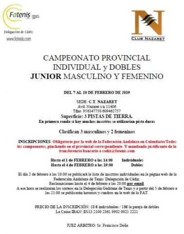 convocatoria junior 2019