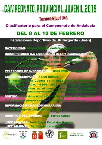 CARTEL Provincial Juvenil 19-Nivel Oro