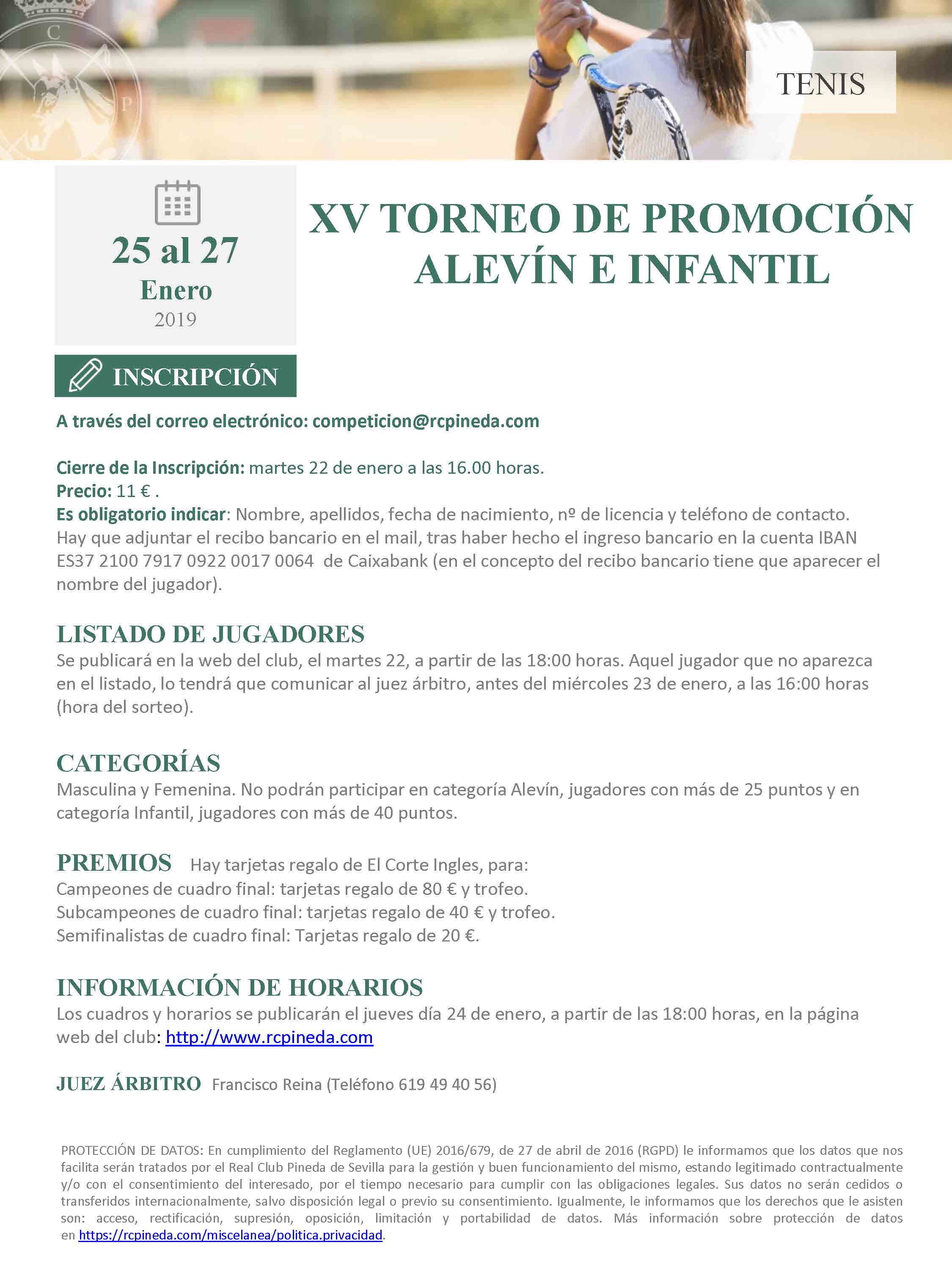 XV Torneo de Promoción Alevin e Infantil R. C. Pineda de Sevilla