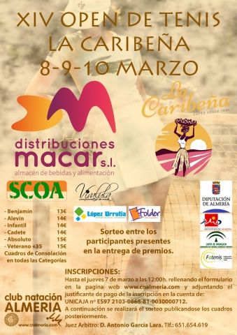 Cartel XIV Open Tenis La Caribena