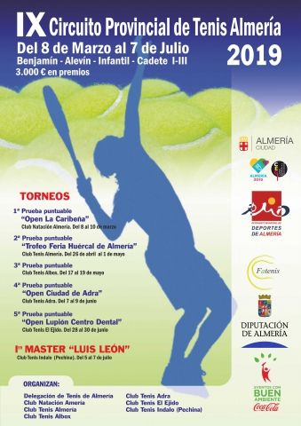 Cartel circuito Tenis 2019