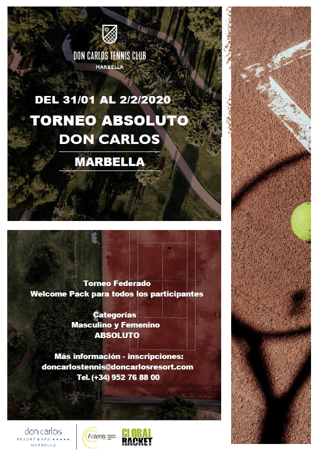 Cartel Torneo Don Carlos Absoluto Enero 2020