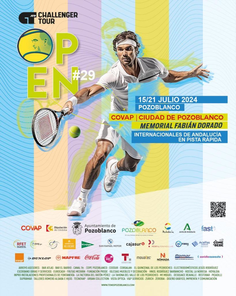 Cartel ATP Challenger Tour 50 Open Ciudad de Pozoblanco COVAP Memorial Fabian Dorado