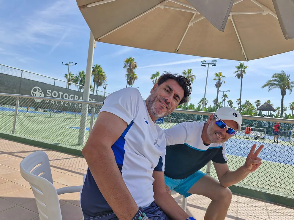 Pedro Moreno, Director y David Gómez, Juez Árbitro del Marca celebrado en Sotogrande Racket Center