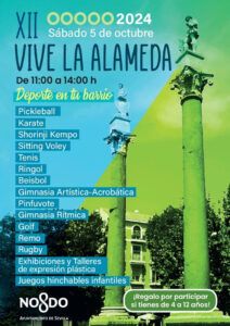 XII Vive la Alameda, Deporte en tu barrio, con tenis y los técnicos de la Federación Andaluza de Tenis