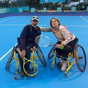 Francisco Javier Ruiz y Cristina Mata en el Campeonato de Andalucía de Tenis en Silla