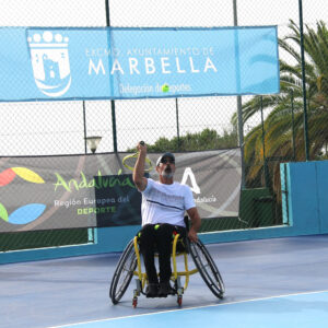 Francisco Javier Ruiz en el Campeonato de Andalucía de Tenis en Silla