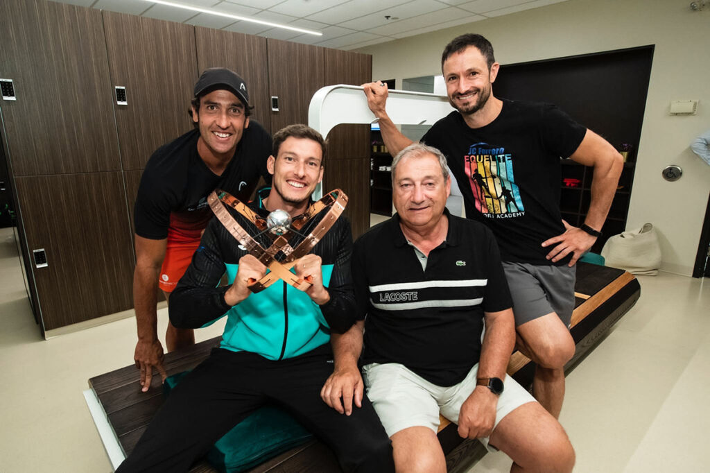 José Antonio Sánchez de Luna, formando parte del equipo de Pablo Carreño
