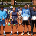 Pepe García, con los campeones y finalistas del Godó Sub 14