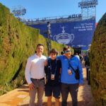 Pepe García, con Alberto Rodríguez Cervantes, Presidente de la Federación Andaluza de Tenis y David Clavero