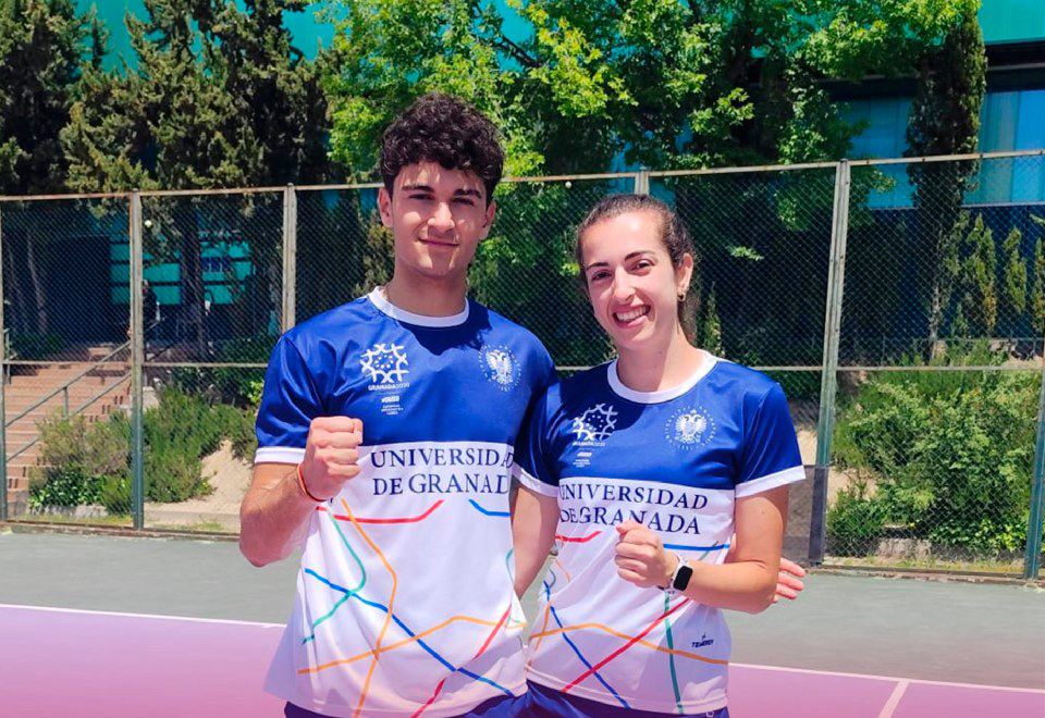 José Miguel Fernández y María Villas, Campeones Mixtos Universitarios