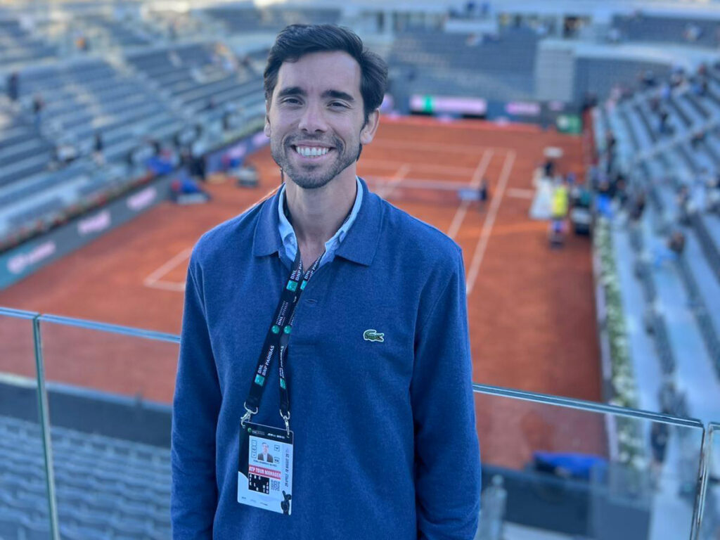 Pedro Domínguez, ejerciendo de Tour Manager en la ATP Pedro Domínguez, ejerciendo de Tour Manager en la ATP