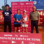 Fabiola Prause y Paula Cuevas, Campeonas de España Alevín en dobles. Luis Castro y Víctor Linares, Subcampeones de España de dobles