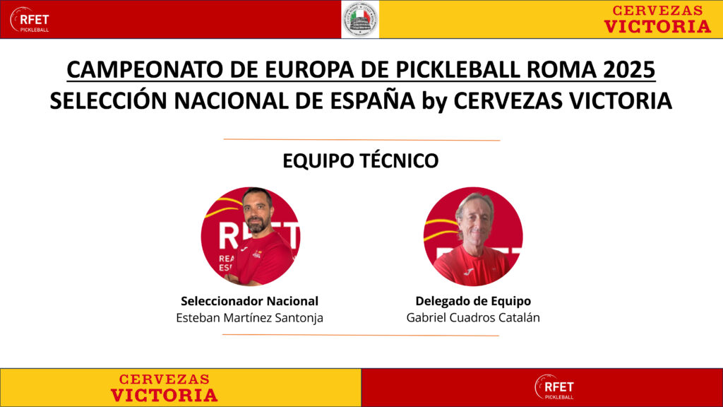 Selección Española de Pickleball para el Europeo de Roma 2025