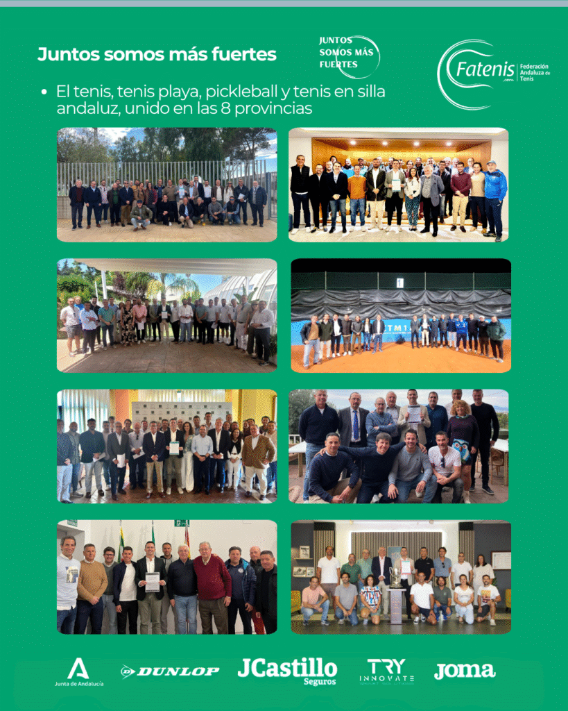 Juntos somos más fuertes - El tenis, tenis playa, pickleball y tenis en silla andaluz, unido en las 8 provincias