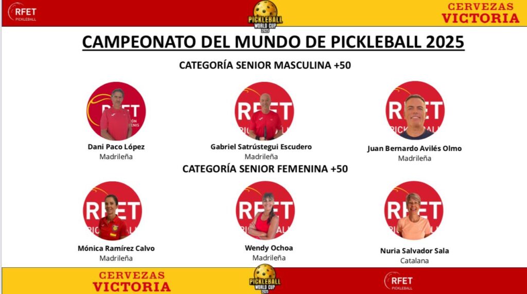 Selección Española de Pickleball para el Mundial de Florida